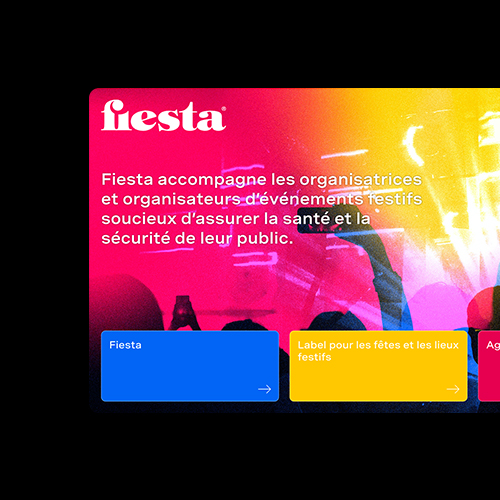 Fiesta accompagne les organisatrices et organisateurs d’événements festifs soucieux d’assurer la santé et la sécurité de leur public.