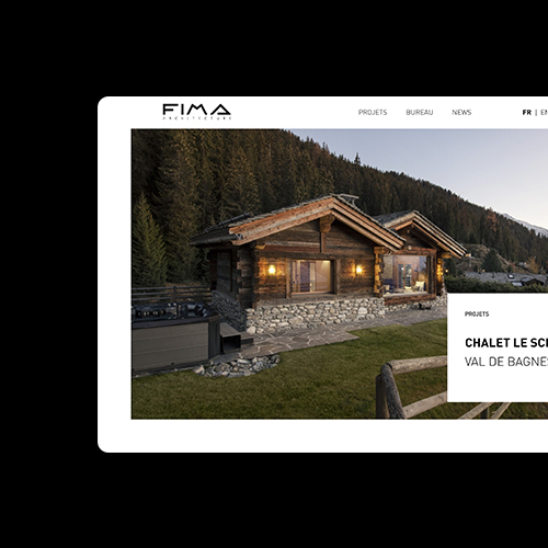 L'atelier d'architecture FIMA est composé d'une équipe de collaborateurs jeunes et dynamiques, pilotés par des cadres dont l'expérience de plus de 20 ans s'étend sur tous les types de constructions, notamment : chalets, appartements, villas, immeubles, transformations, rénovations, constructions industrielles, commerces, hôtels.